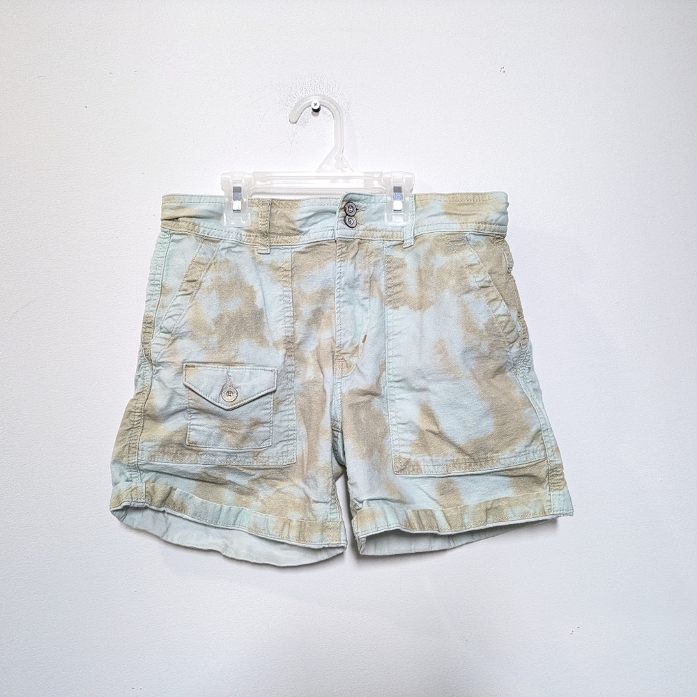 Anthropologie The Wanderer Utility Shorts Brown Blue Tye Dye Womens 26